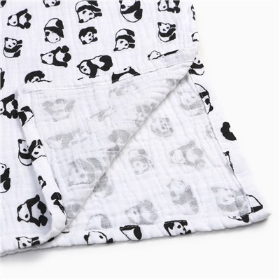 Полотенце - пончо LoveLife «Панды», 100% хлопок, муслиновое, 235 г/м²