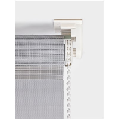 Штора рулонная 50×160 см «День и Ночь», по полотну 46×160 см, цвет стальной