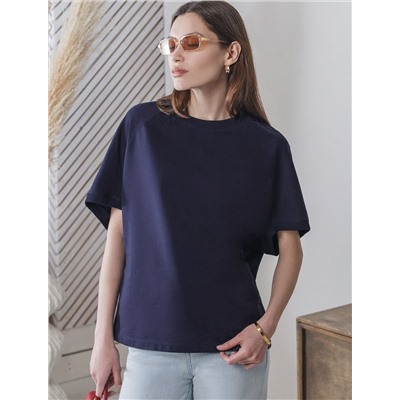 Футболка свободная из футера двухнитки с эластаном