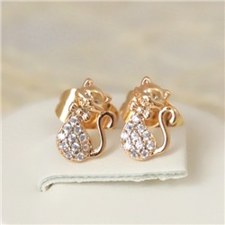 Серьги-гвоздики позолота  H01-15137