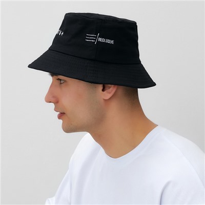 Панама с надписью MINAKU, чёрная, размер 56-58