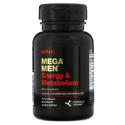 GNC, для энергии и метаболизма, клинически изученные поливитамины, 90 капсул с замедленным высвобождением