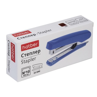 Степлер 10 на 16 листов "Джентл" с антистеплером ассорти (085961) Хатбер