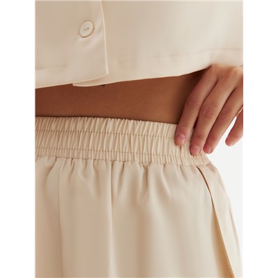 Пижама женская (рубашка, шорты) женская MINAKU: Home collection, жемчужная, размер 44