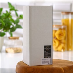 Банка для сыпучих Bella Tenero «Эко», 1.4 л, 10×25.5 см, с бамбуковой крышкой, стекло, прозрачная