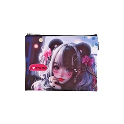 Папка для тетрадей А5, 205×270 мм, deVENTE I Love Anime, молния сверху, плоская, для девочки
