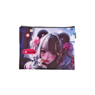Папка для тетрадей А5, 205×270 мм, deVENTE I Love Anime, молния сверху, плоская, для девочки
