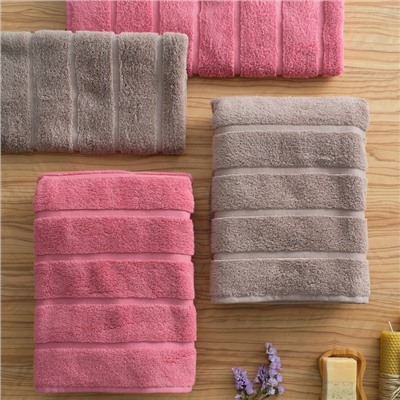 Полотенце махровое Love Life «Ария» 70×140 см, пыльная роза, 100% хл, микро-коттон, 450 г/м²