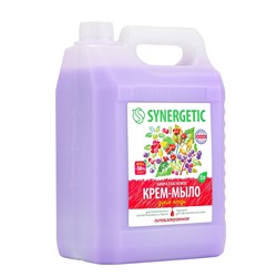 Крем-мыло жидкое SYNERGETIC, биоразлагаемое, для мытья рук и тела «Дикие ягоды», 5 л