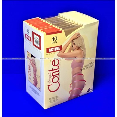 Капроновые колготки Conte ACTIVE 40 корректирующие Natural
