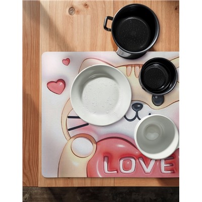 Коврик для дома Доляна Love, влаговпитывающий, 40×60 см