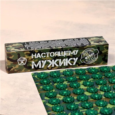 Аппликатор "Кузнецова - Настоящему мужику", 70 колючек, плёнка, 23×32 см, зелёный