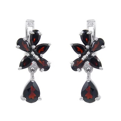 Серьги из серебра гранат, Шепот