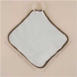 Мочалка массажная SL Home «Ортика», бамбуковое волокно, 21×20.5 см, серая