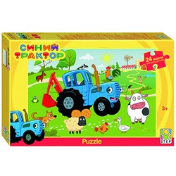Пазлы maxi 24 "Синий трактор" (Биг Папа)