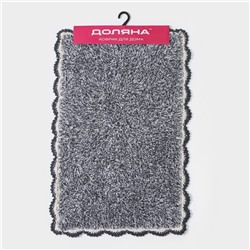 Коврик для дома Доляна «Тэя», 50×80 см, чёрный