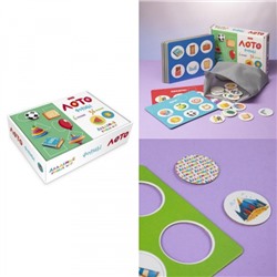 Лото Развивающее "Формы" 158х130мм 6 полей 36 фишек коробка (092364) 34884 Хатбер