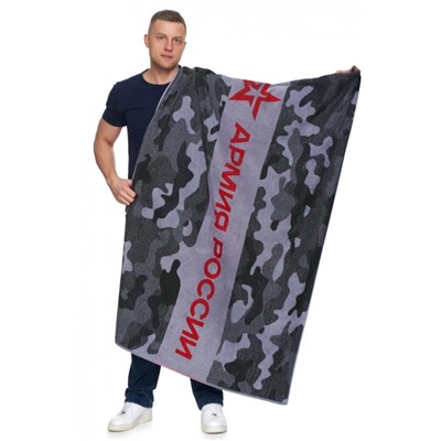 Полотенце махровое Патриот (Серый)