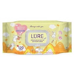 LURE Влажные салфетки для всей семьи с крышкой 120 шт