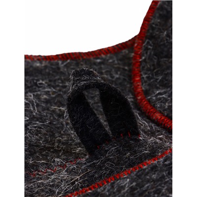 Шапка для бани и сауны «Будёновка», полиэфир, шерсть, серая