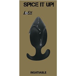 Чёрная анальная пробка Insatiable - 10,5 см.