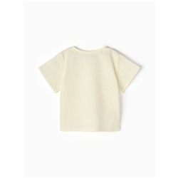 Футболка детская MINAKU, рост 86-92 см, молочная