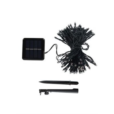 Гирлянда с питанием от солнечных элементов 10 м 100 лампочек 6 режимов / PM-5560/1 /уп 100/разноцветный