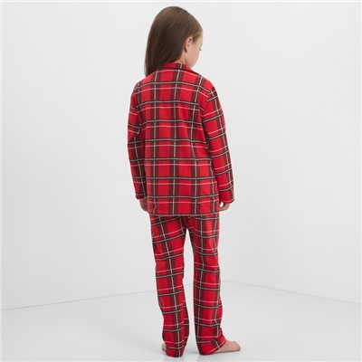 Пижама детская KAFTAN «Клетка» размер 32 (110-116 см)