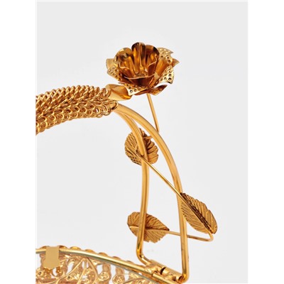 Фруктовница «Мирьем», 20×19.5×17 см, металл, золотистая