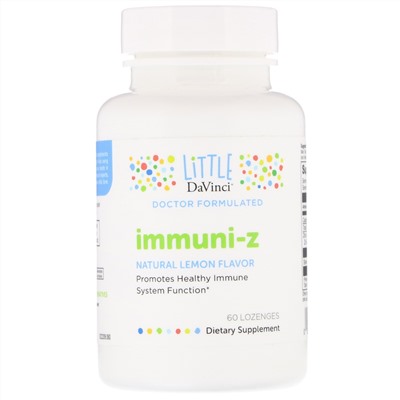 Little DaVinci, Immuni-Z, Natural Lemon Flavor, 60 Lozenges