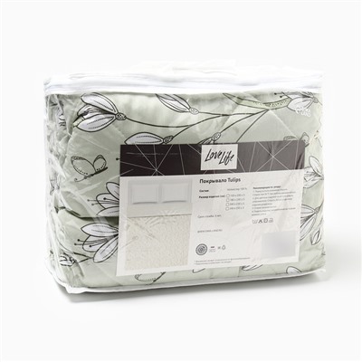 Покрывало 1.5-спальное LoveLife Tulips, 150×230±5 см, жатка