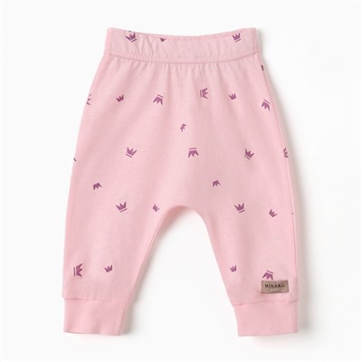 Штанишки детские MINAKU, рост 68-74 см, розовые