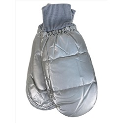 Зимние женские варежки с подкладом из искусственного меха, цвет серебро