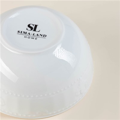 Салатники SL Home «Винтаж фрэнч», 800 мл, d=15 см, набор 2 шт., фарфор, белые