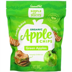 Simple Slices, Organic Apple Chips, Green Apples, 3.5 oz (99 g)