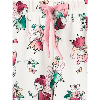 Брюки детские трикотажные для девочек, 2 пары в комплекте