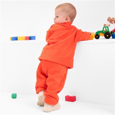 Костюм флисовый детский (джемпер и брюки) MINAKU цвет оранжевый, рост 86-92 см