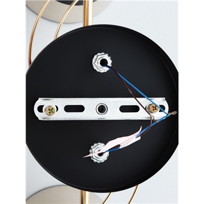 Люстра потолочная BayerLux «Кансе», 2хЕ27, 40 Вт, черно-золотой, 41×15×23 см