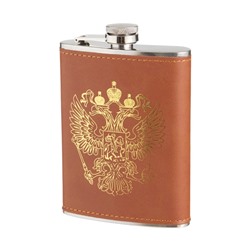 Фляжка «Герб», нержавеющая сталь, 240 мл, 8 oz