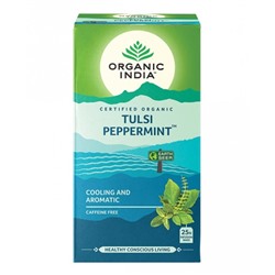 Organic India Tulsi Peppermint / Органик Индия Тулси Мята перечная Тулси 25 Чайные пакетики