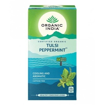 Organic India Tulsi Peppermint / Органик Индия Тулси Мята перечная Тулси 25 Чайные пакетики