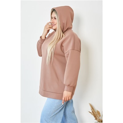 Худи женское Luxury Plus, размер 66, коричневое