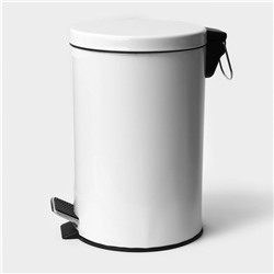 УЦЕНКА Ведро мусорное с педалью Stölz, 12 л, нержавеющая сталь, белое