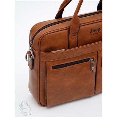 Портфель мужской 1795-01 brown Jeep в Новосибирске
