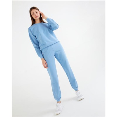 Костюм женский (свитшот, брюки) MINAKU: Casual Collection, размер 50, голубой