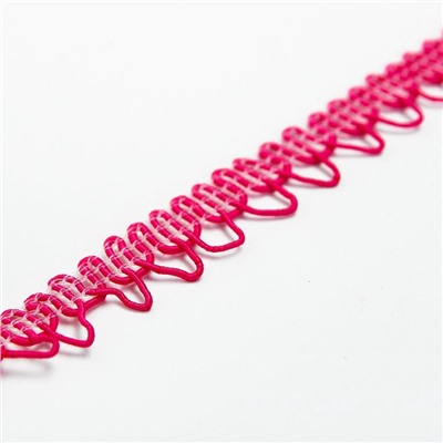 Тесьма декоративная «Фестоны», фуксия, 50 метров