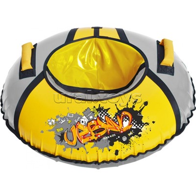 Игрушка. Тюбинг с рисунком (желтый/серебро граффити)