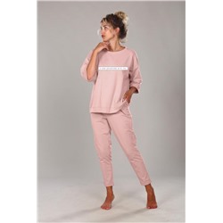 Костюм женский с брюками и кофтой 303 (Розовый)