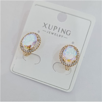 Серьги коллекция "Xuping" покрытие позолота, вставка: фианиты, арт.004.040