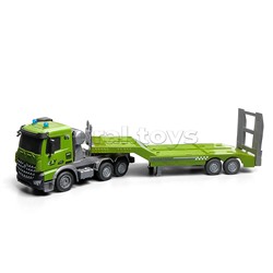 Машина "Военный автовоз" с танком  р/у 27 MHz, в коробке